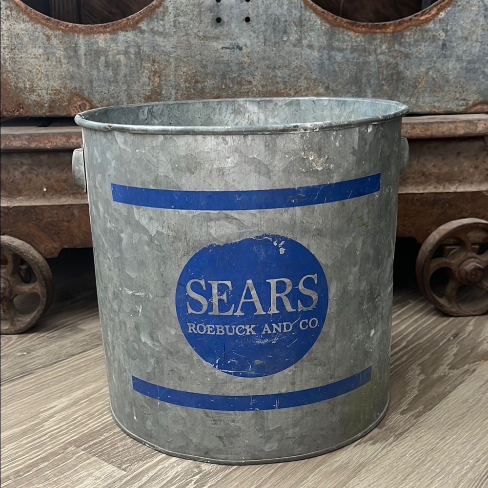 Vintage sears metal bucket
